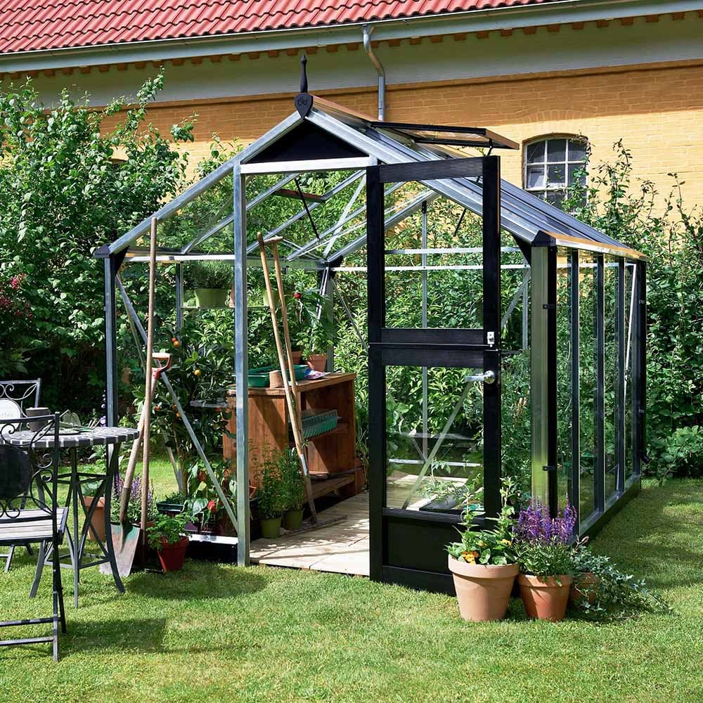 Drivhus Juliana Compact Aluminium, Sikkerhetsglass, 5,0 M²