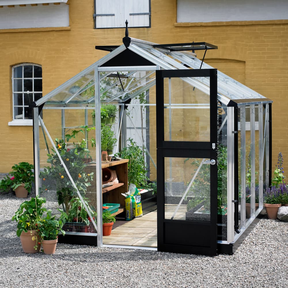 Drivhus Juliana Compact Aluminium, Sikkerhetsglass, 6,6 M²