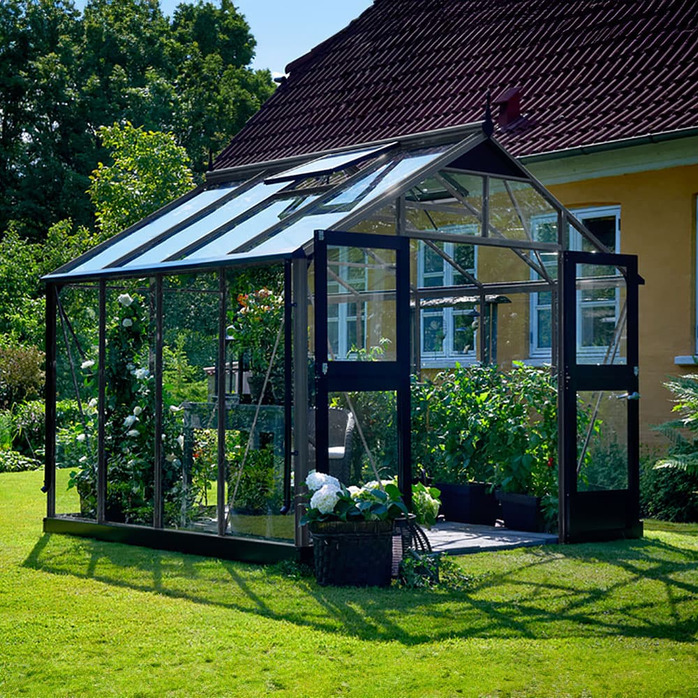 Drivhus Juliana Premium Antrasittgrå, Sikkerhetsglass, 8,7 M²