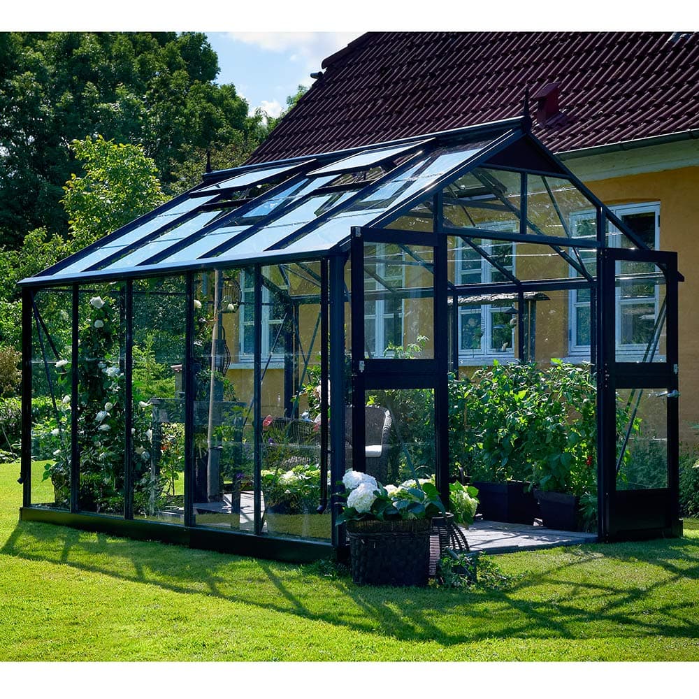 Drivhus Juliana Premium Antrasittgrå, Sikkerhetsglass, 10,9 M²