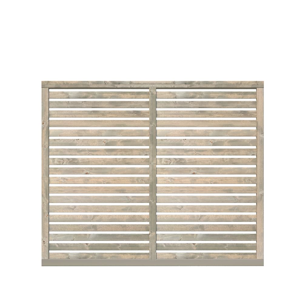 1800x1500 Mm Nina 6 - Skjerm Gråbehandlet Tre