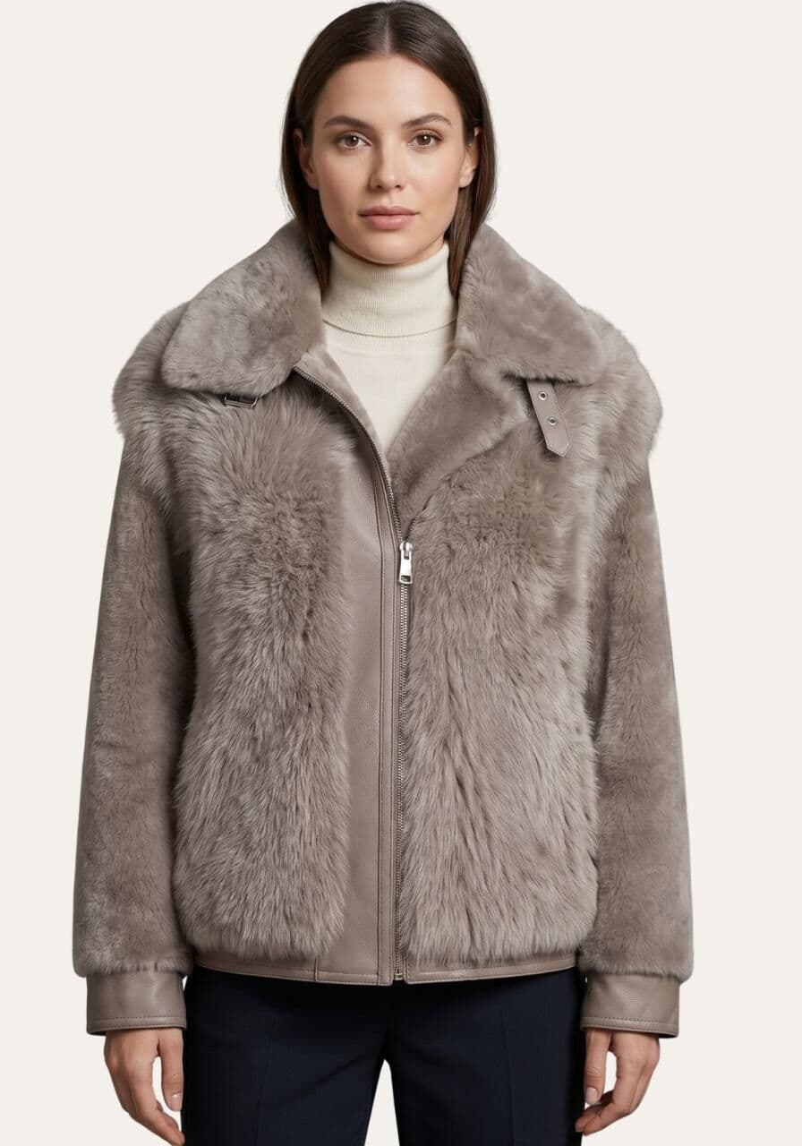 Lammfelljacke aus Toscana- & Shearling Modell 1093 - Größe: M