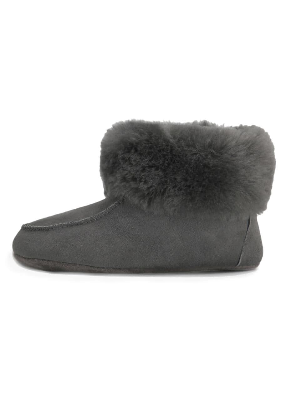 Lammfell Hausschuhe - IBIZA GRAU - Schuhgröße: EUR 45