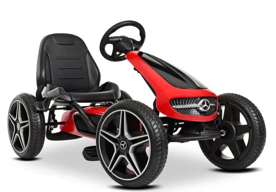 Pedalbil Mercedes Benz gokart rød
