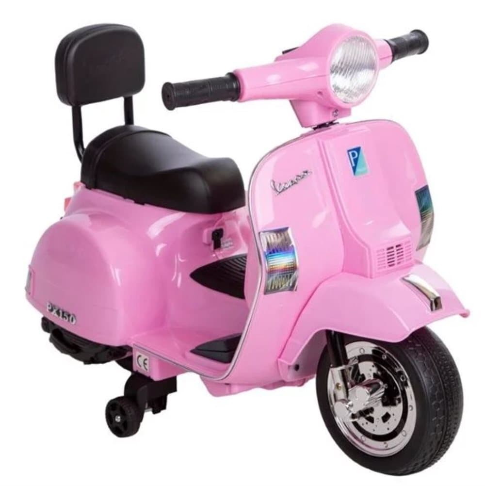 El-scooter barn Vespa PX150 6V Rosa