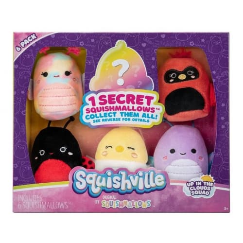 Jazwares - Squishville By Squishmallows Up In The Clouds Squad 6-pakning