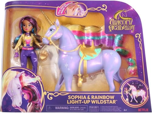 Spin Master - enhjørning Academy Set Sophia And Wildstar Rainbow Light