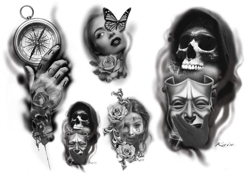 Flash "The Mask" by Kain Toro at Zoi Tattoo