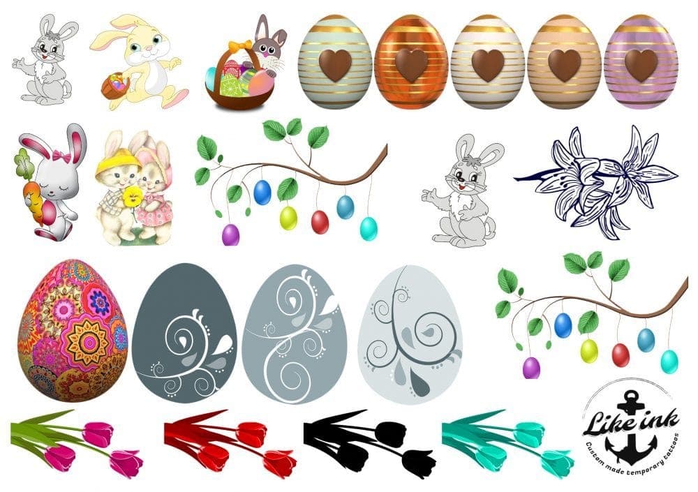 Easter Tattoos A5