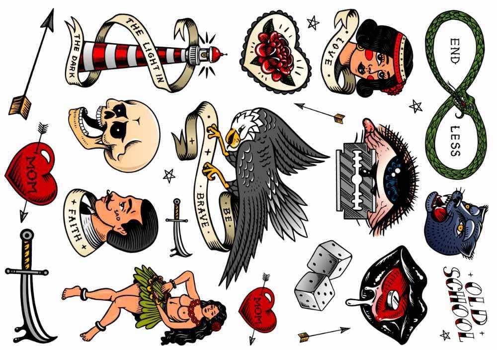 Vintage old school Tattoos