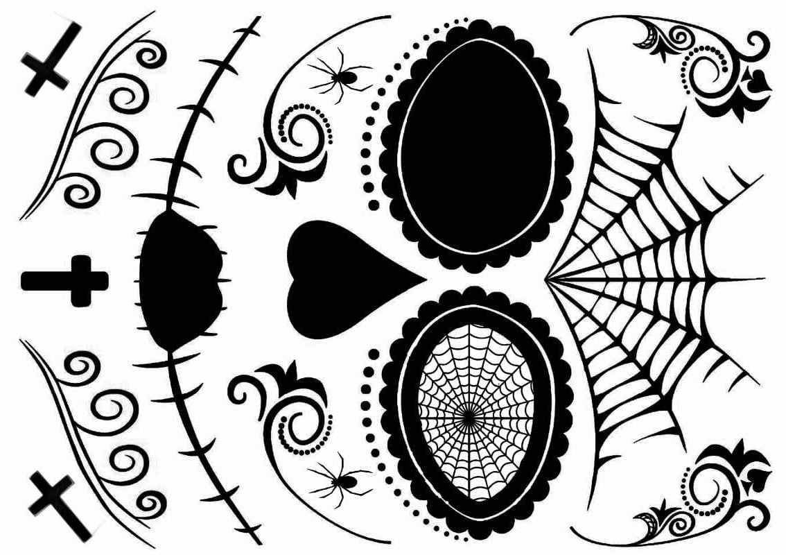 Halloween face tattoos