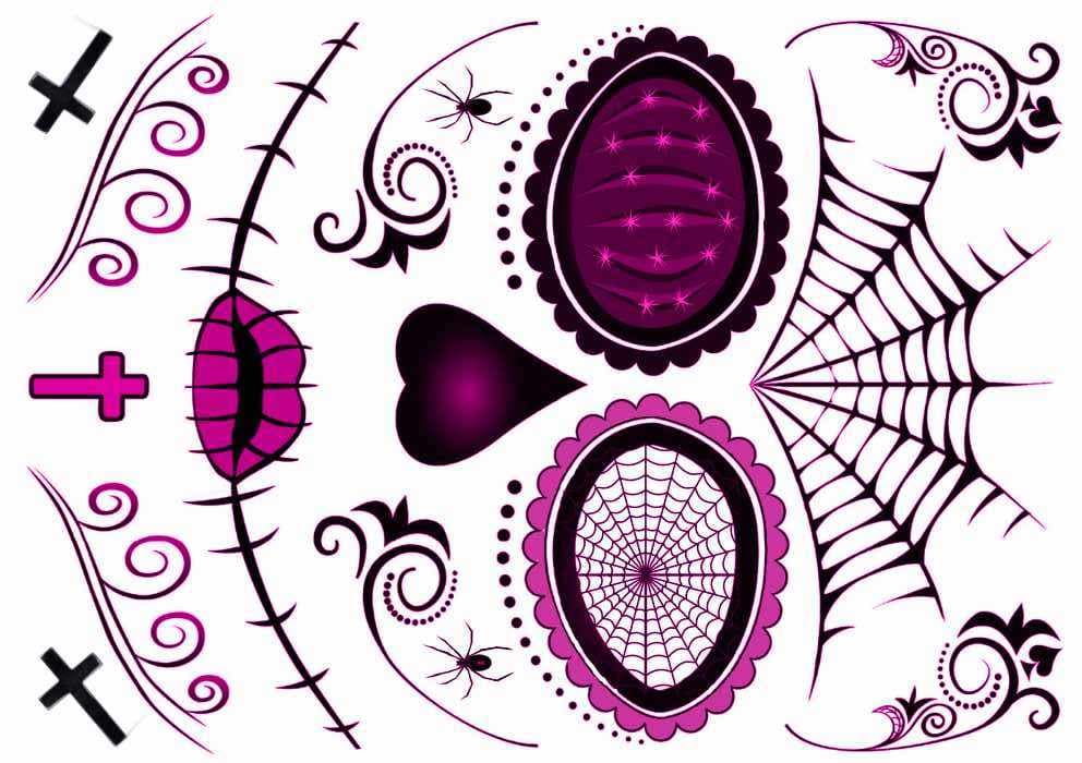 Day Of the Dead Face Tattoos