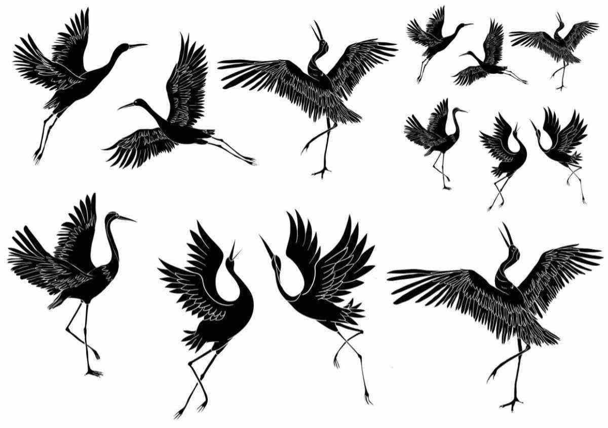 Crane Fake Tattoos