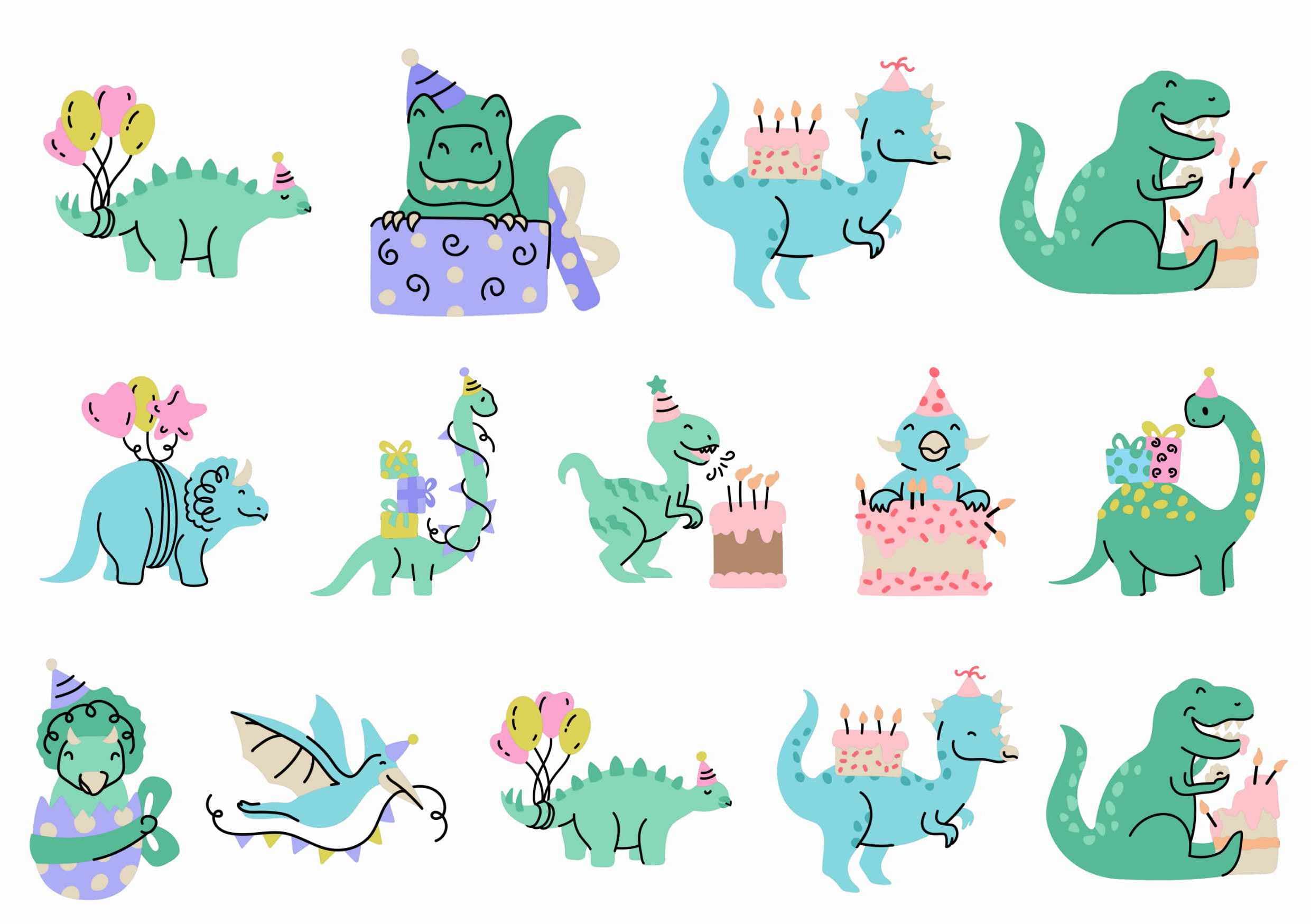 Birthday Dino tattoos