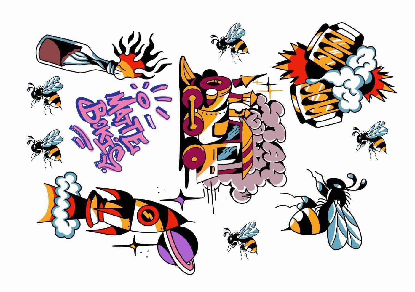 Flash "Graffiti Tattoos" by Matte Bokis