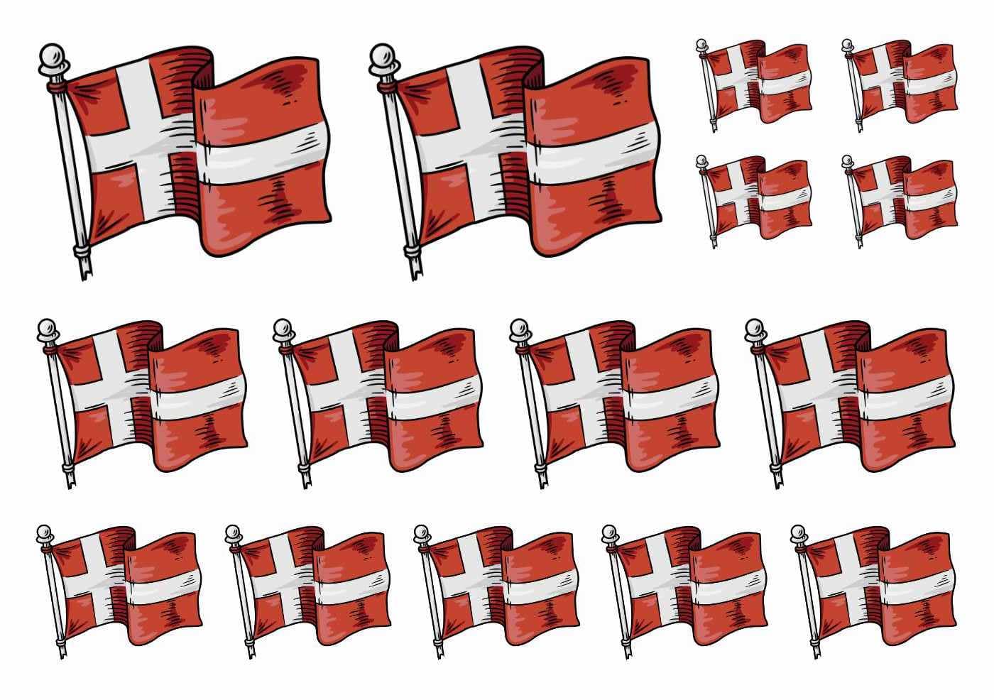Denmark flag tattoos