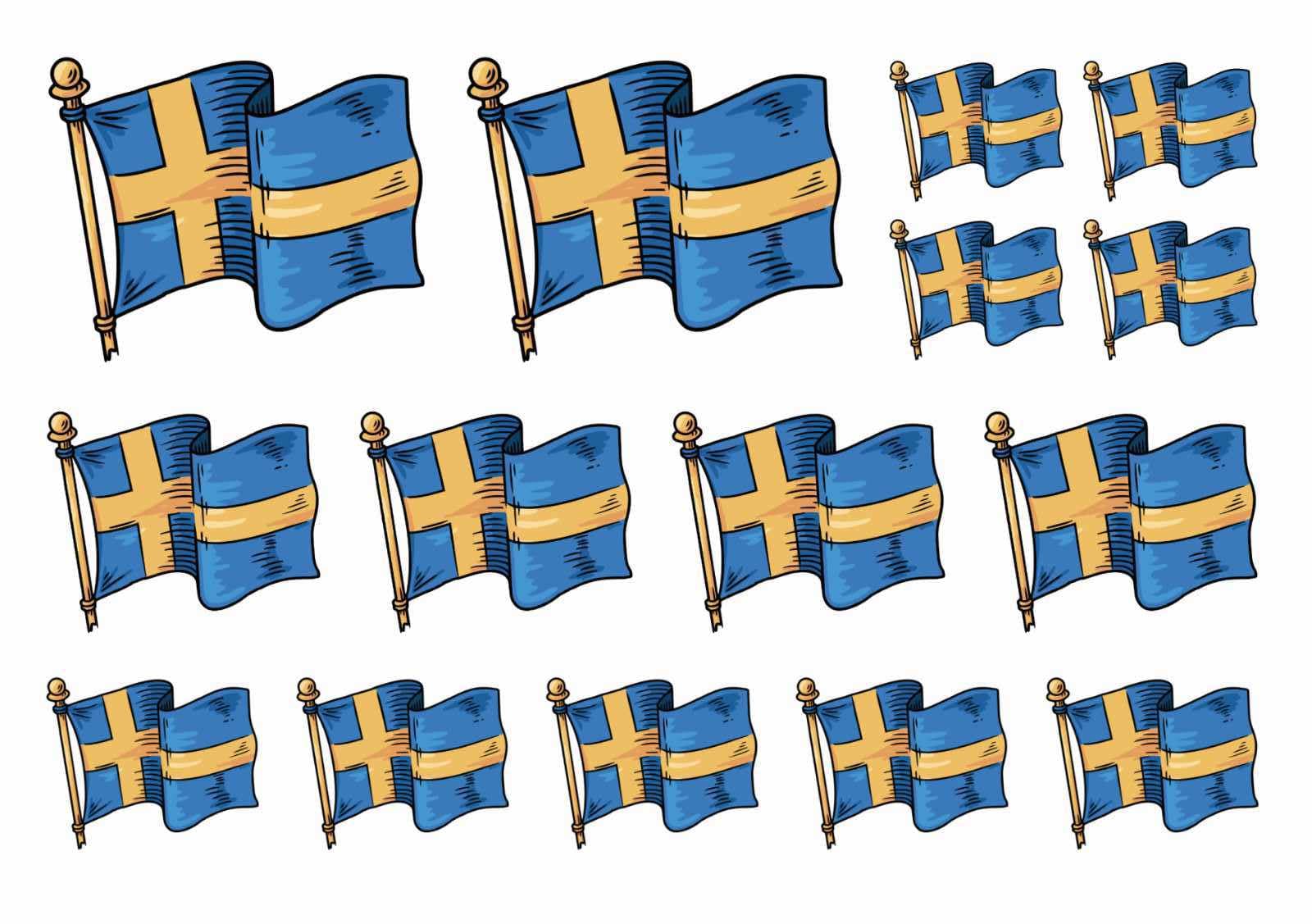 Sweden flag tattoos