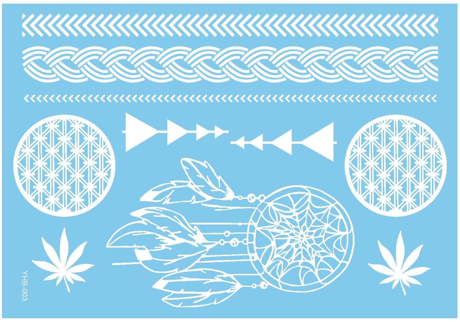 White Temporary Tattoos Dreamcatcher