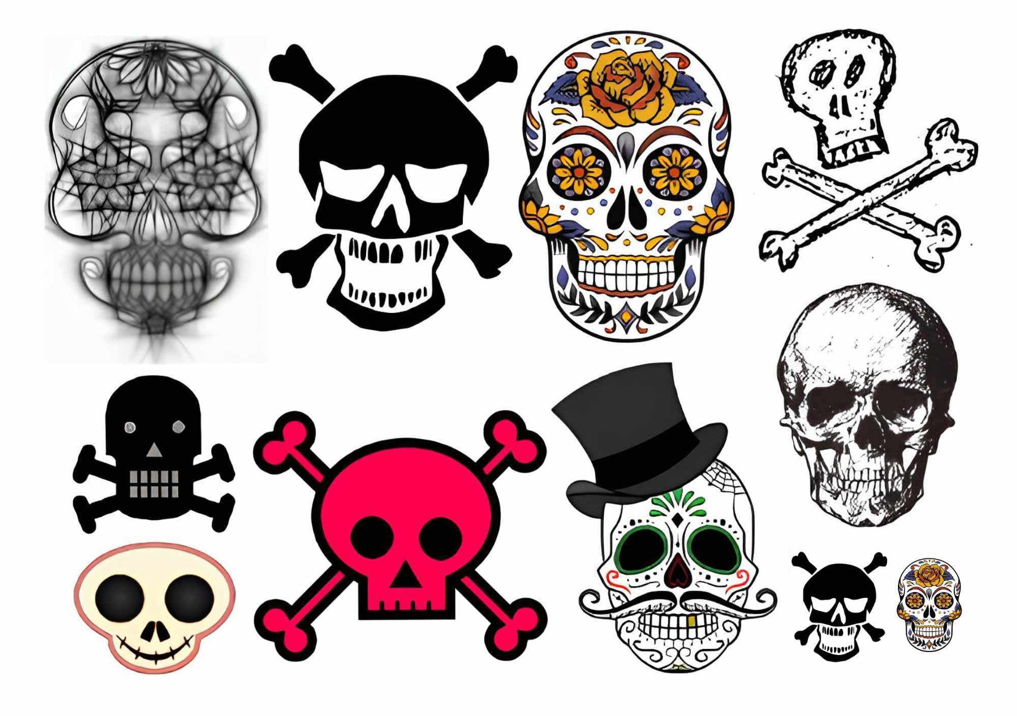 Skulls 2.0 Temporary tattoos