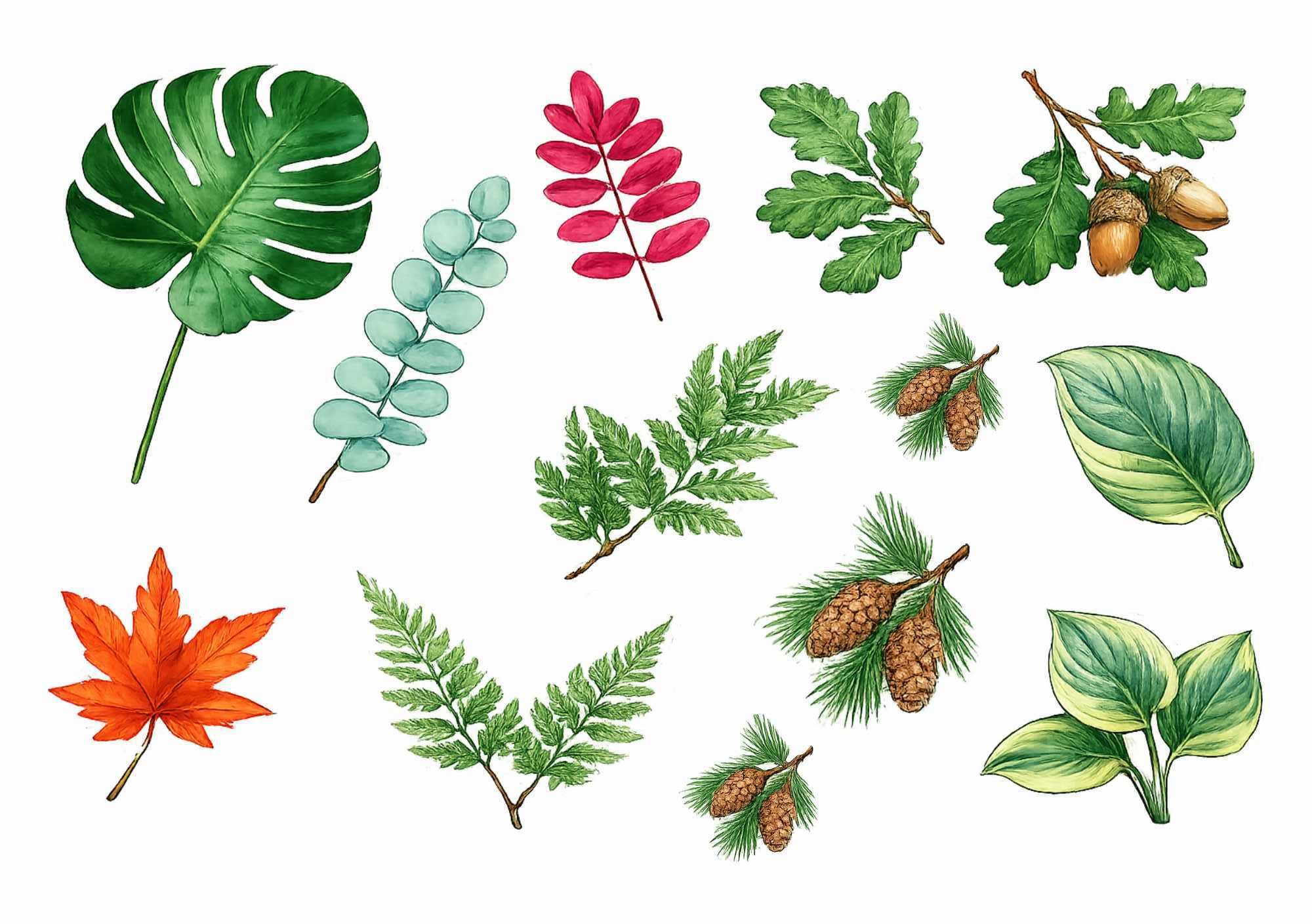 Leaves Tattoo sheet