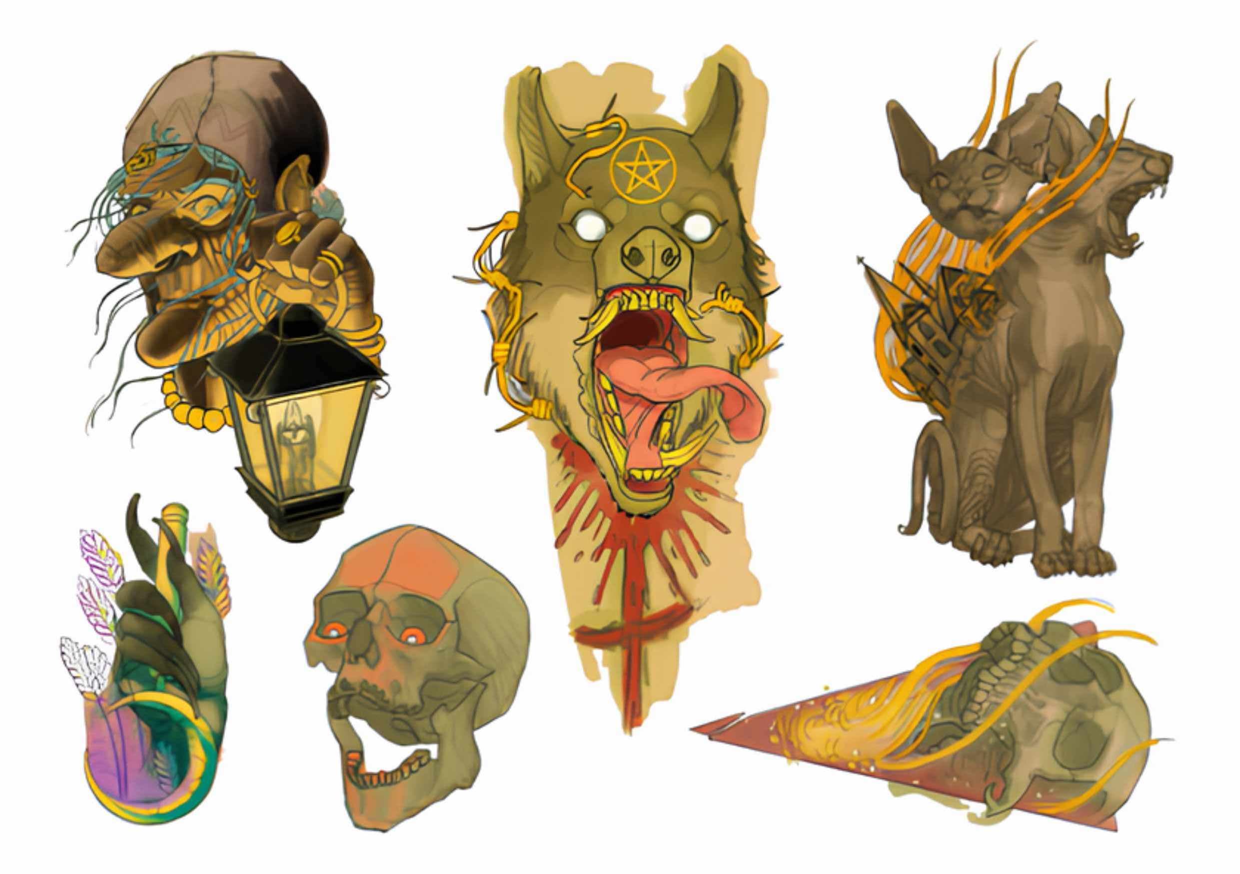 Flash "Spooky Tattoos" by Wimans Tattoo