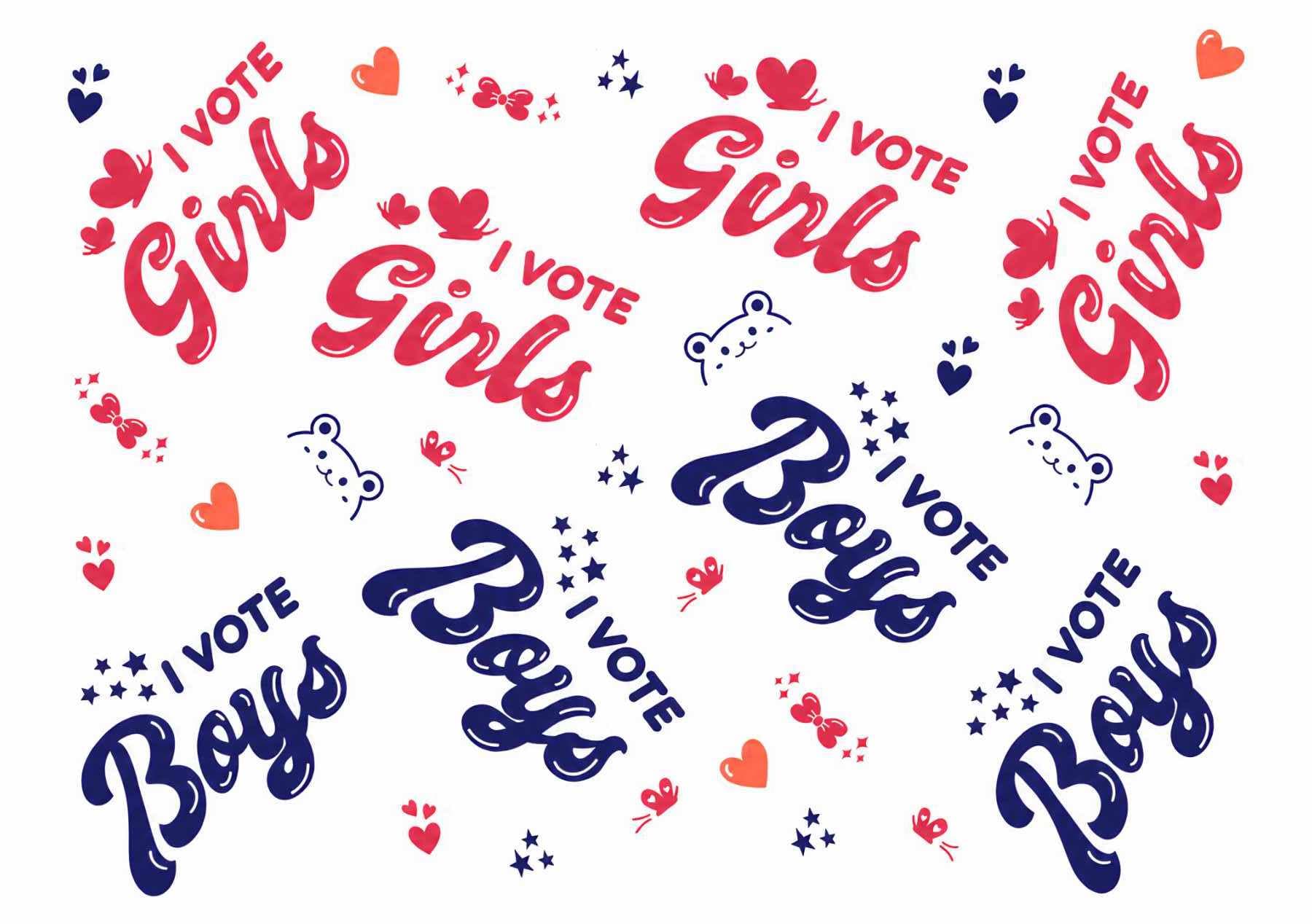 “Gender Reveal” temporary tattoos