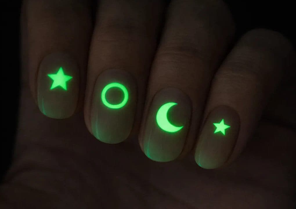 Glow in the Dark Symbol Nail Stickers