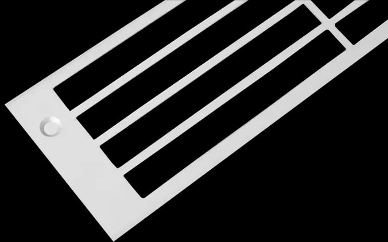 Ventilasjonsgitter - Aluminium sølvfarget design (570 x 57 mm) - Häfele