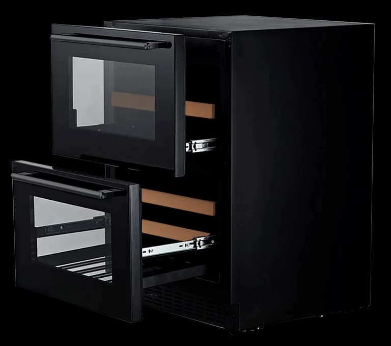 Innbyggbart vinskap - WineCave 60DD Fullglass Black - mQuvée