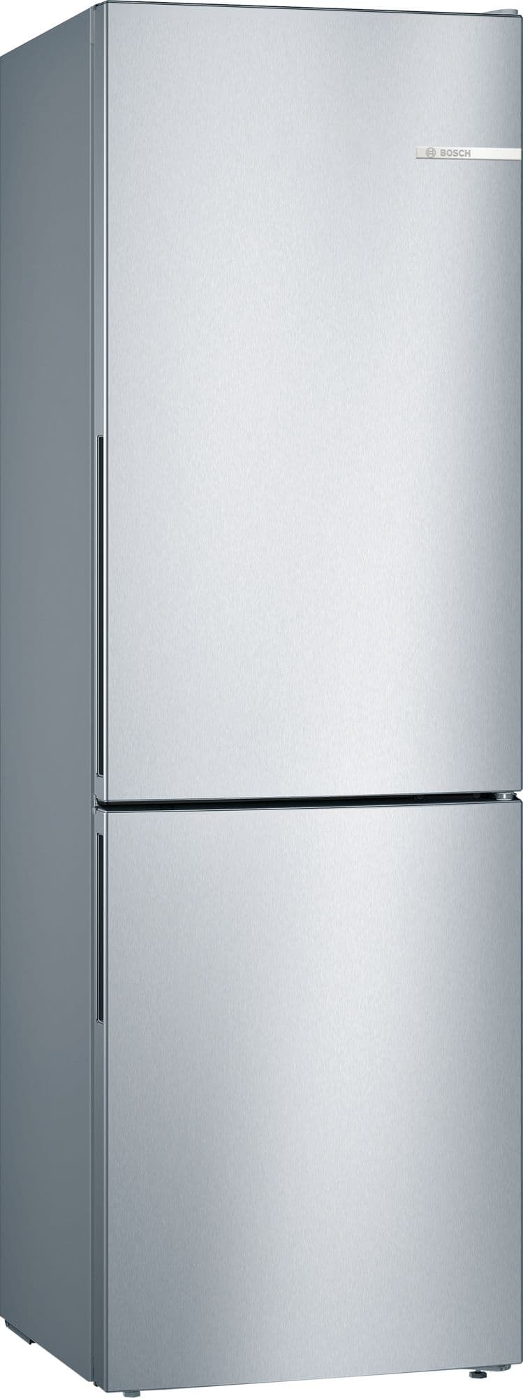 Bosch Serie 4 Frittstående kombiskap 186 x 60 cm Inox KGV36VLEAS