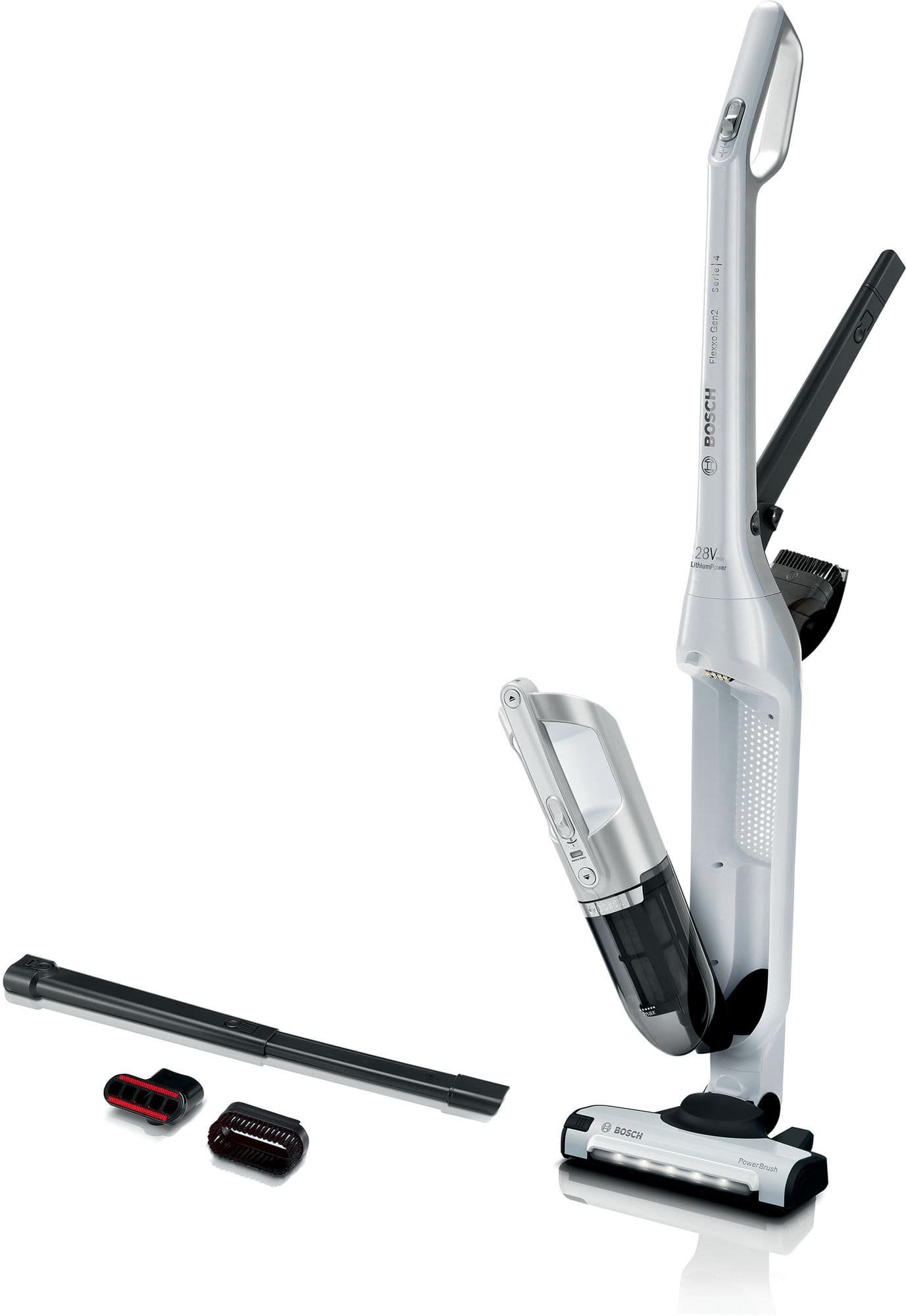 Bosch Serie 4 Oppladbar støvsuger Flexxo Gen2 28Vmax Hvit BBH3ALL28