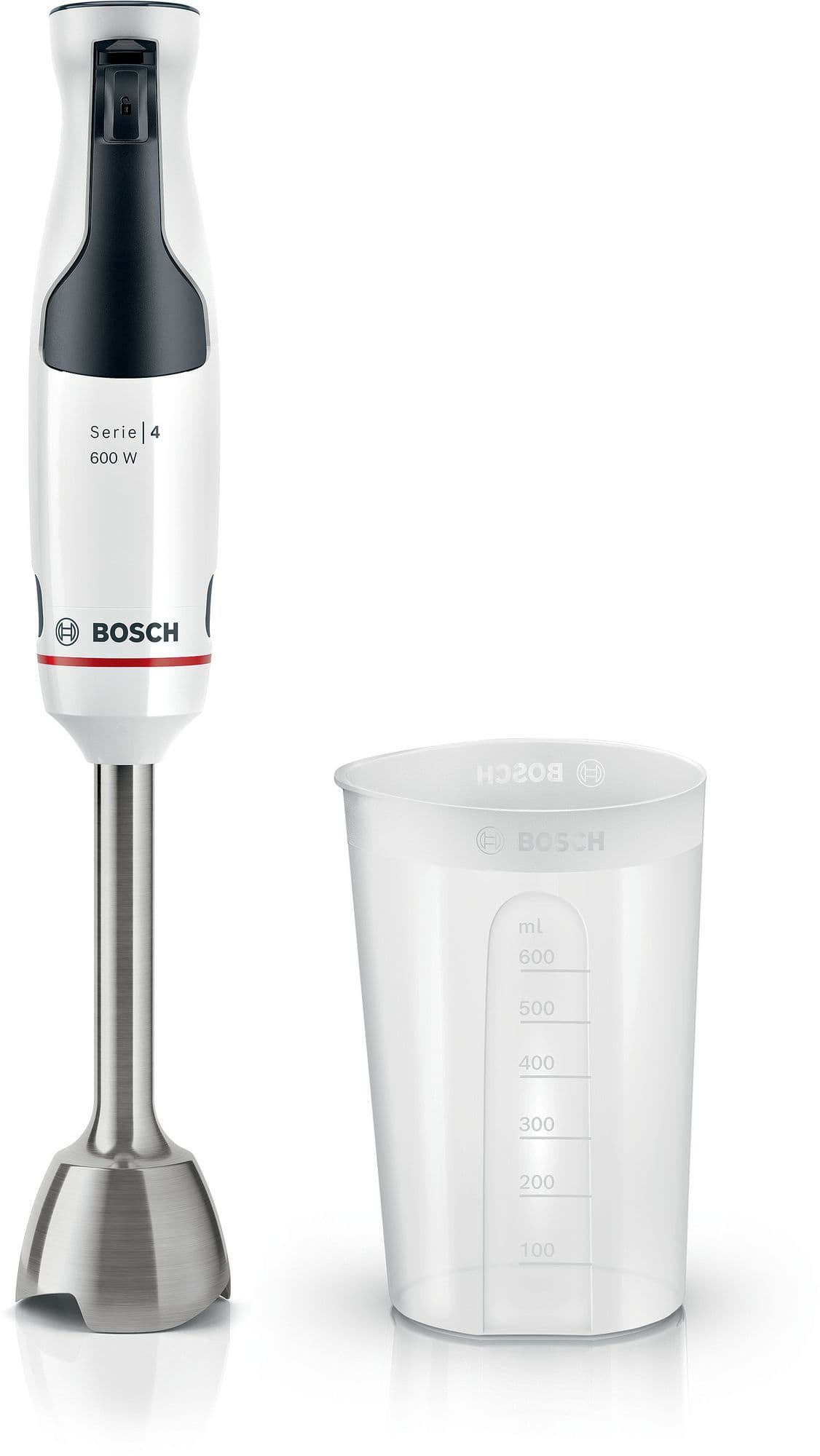 Bosch Serie 4 Håndmikser ErgoMaster 600 W Hvit, Black Grey MSM4W210