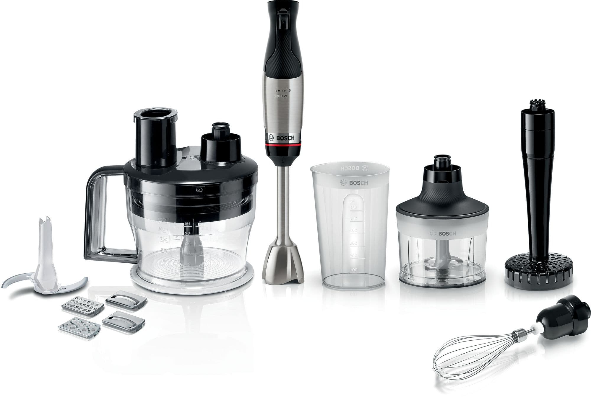 Bosch Serie 6 Håndmikser ErgoMaster 1000 W Rustfritt stål MSM6M673