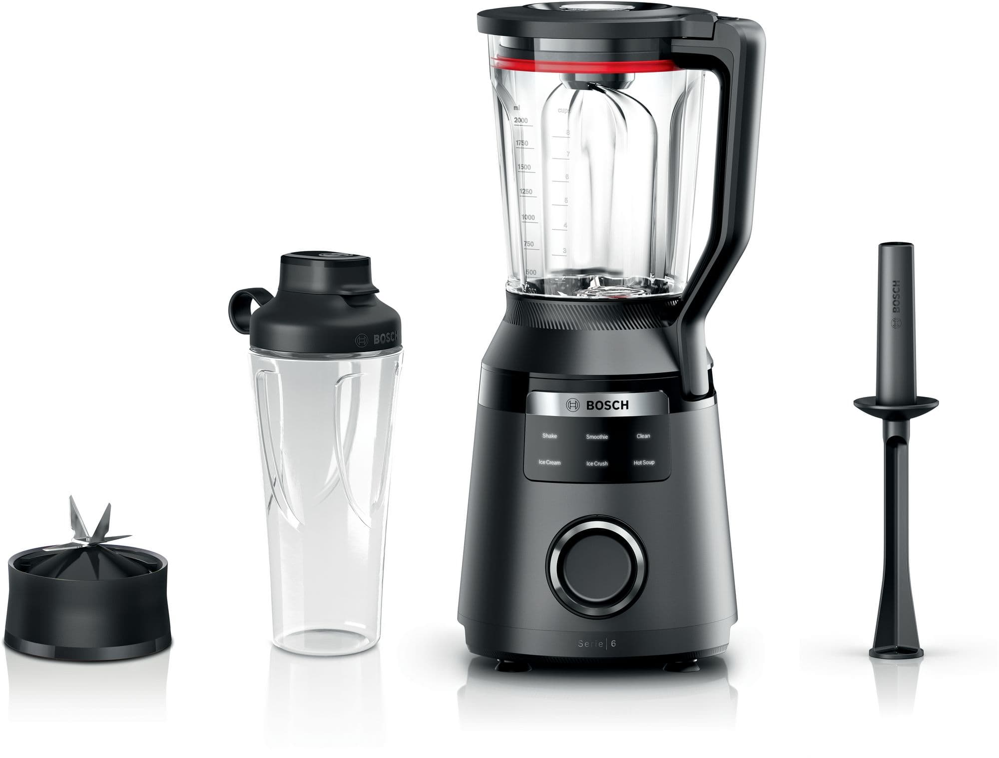 Bosch Serie 6 Blender med høy ytelse VitaPower 1800 W Sort MMB6654B
