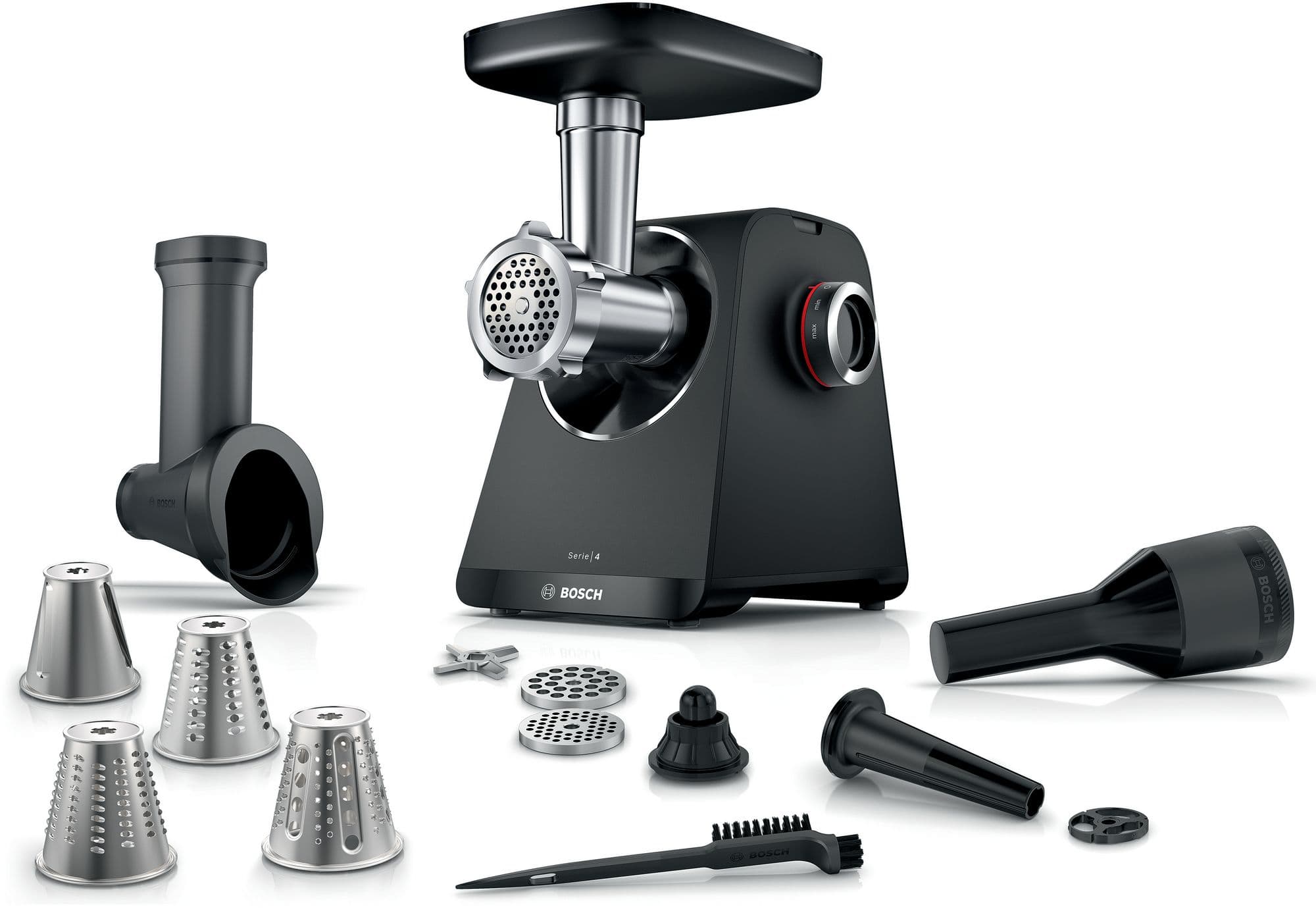 Bosch Serie 4 Kjøttkvern MultiPower 1900 W Sort, sort MFWS440B