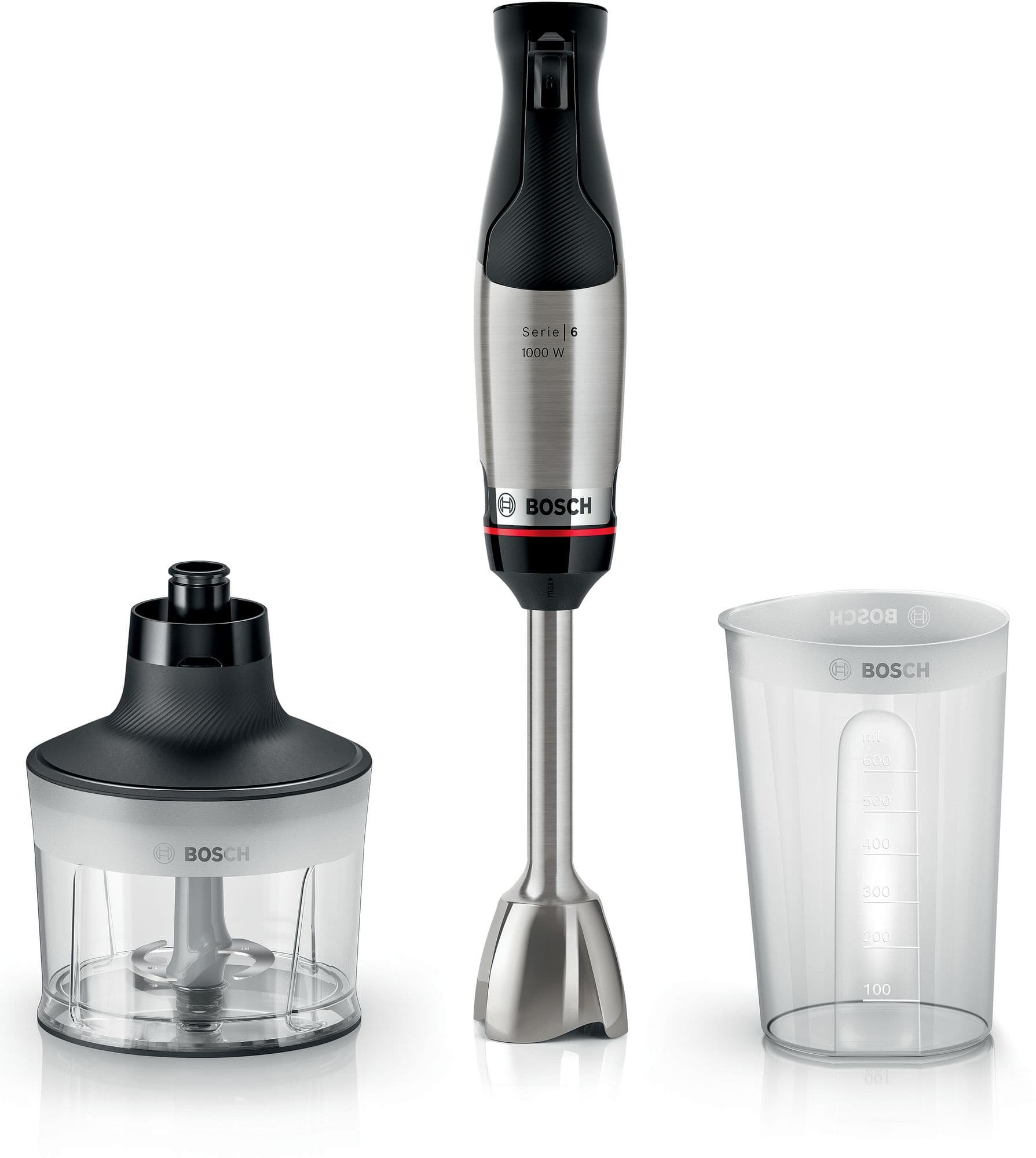 Bosch Serie 6 Håndmikser ErgoMaster 1000 W Rustfritt stål MSM6M630