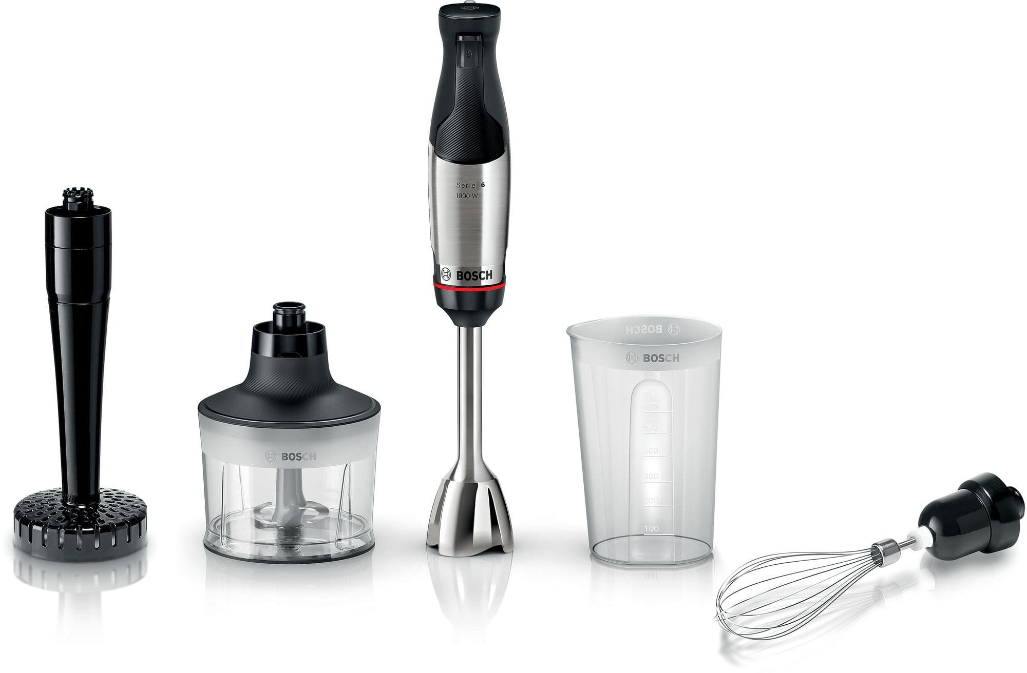Bosch Serie 6 Håndmikser ErgoMaster 1000 W Rustfritt stål MSM6M633