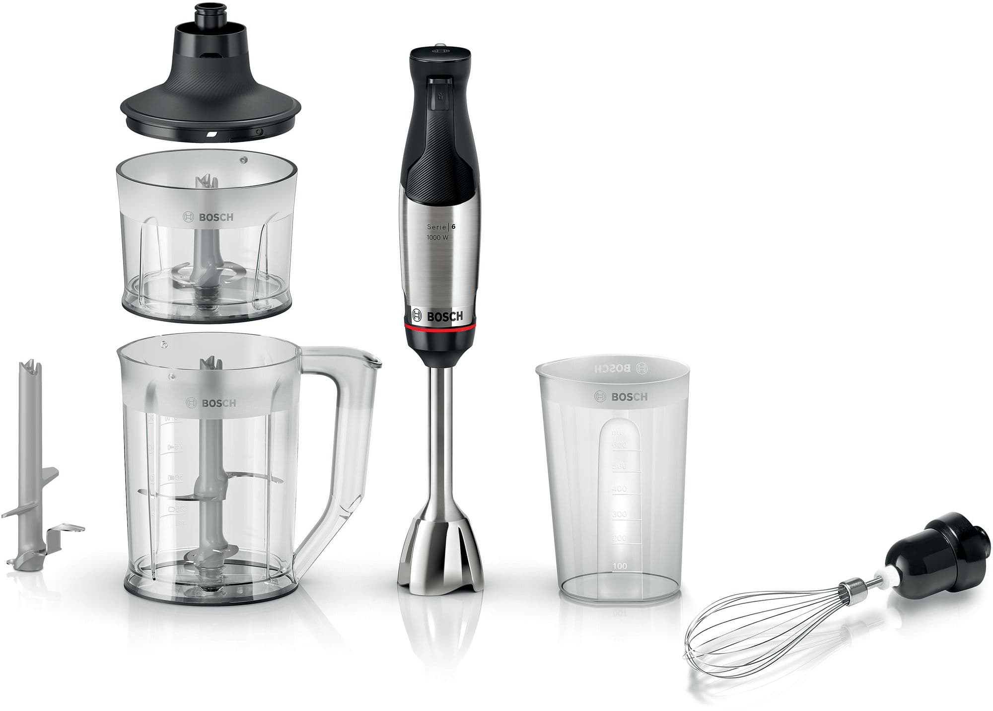 Bosch Serie 6 Håndmikser ErgoMaster 1000 W Rustfritt stål MSM6M652