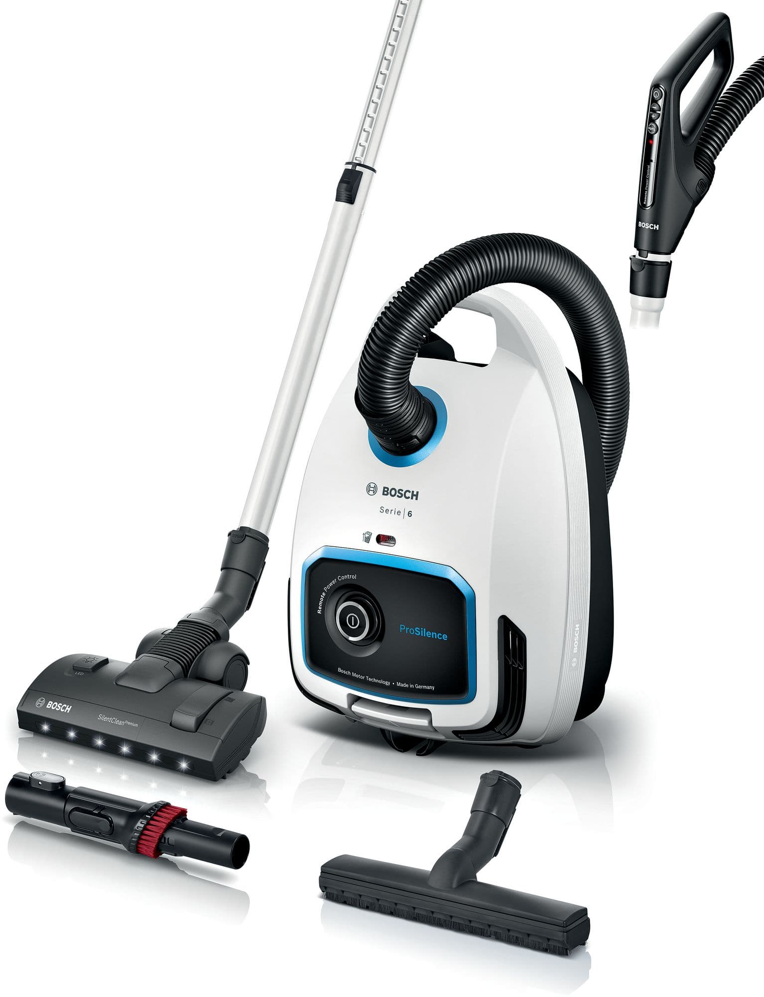 Bosch Serie 6 Støvsuger m. pose ProSilence Hvit BGB6SIL0L
