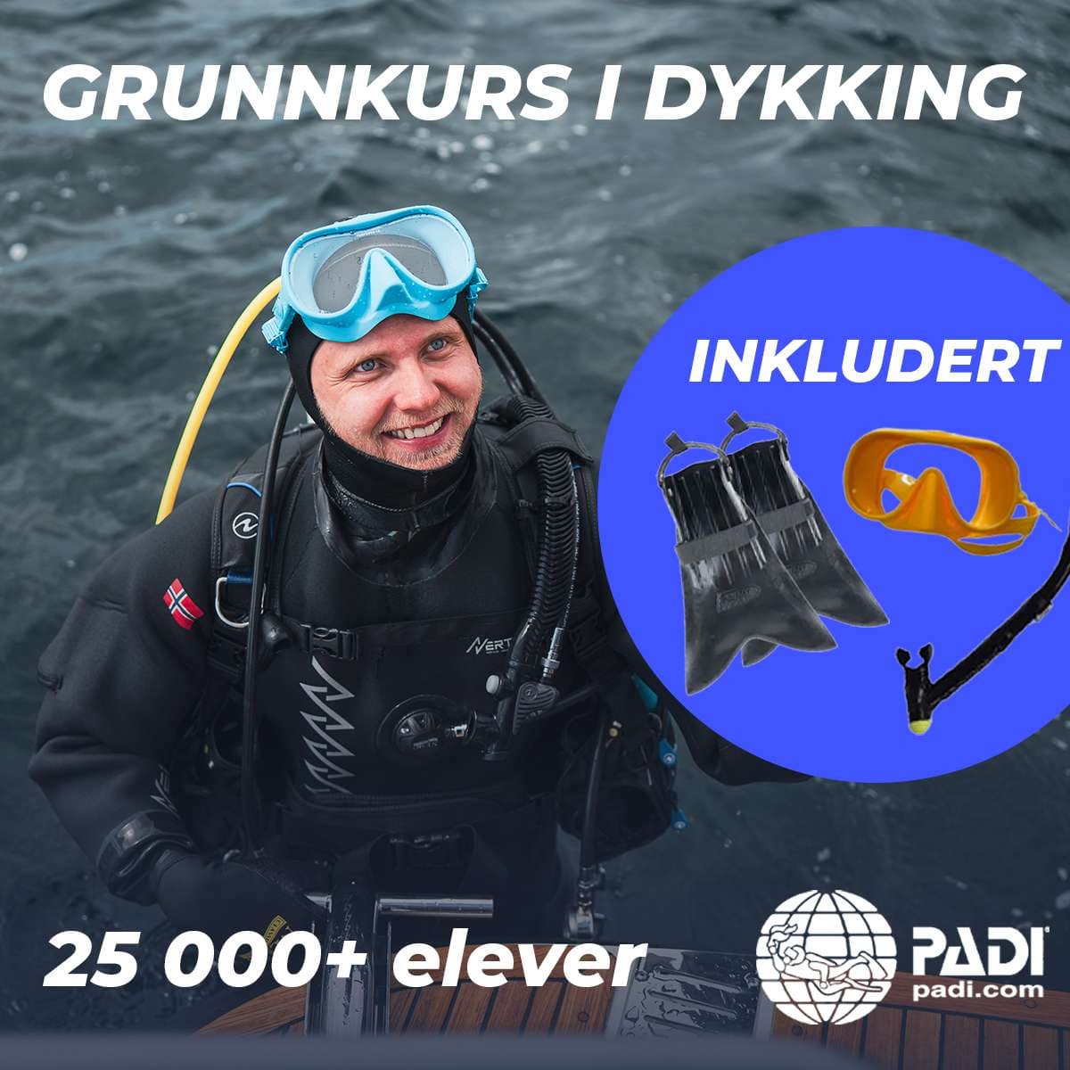 Grunnkurs i Dykking - Open Water Diver Uke 34 (18. aug til 24. aug)