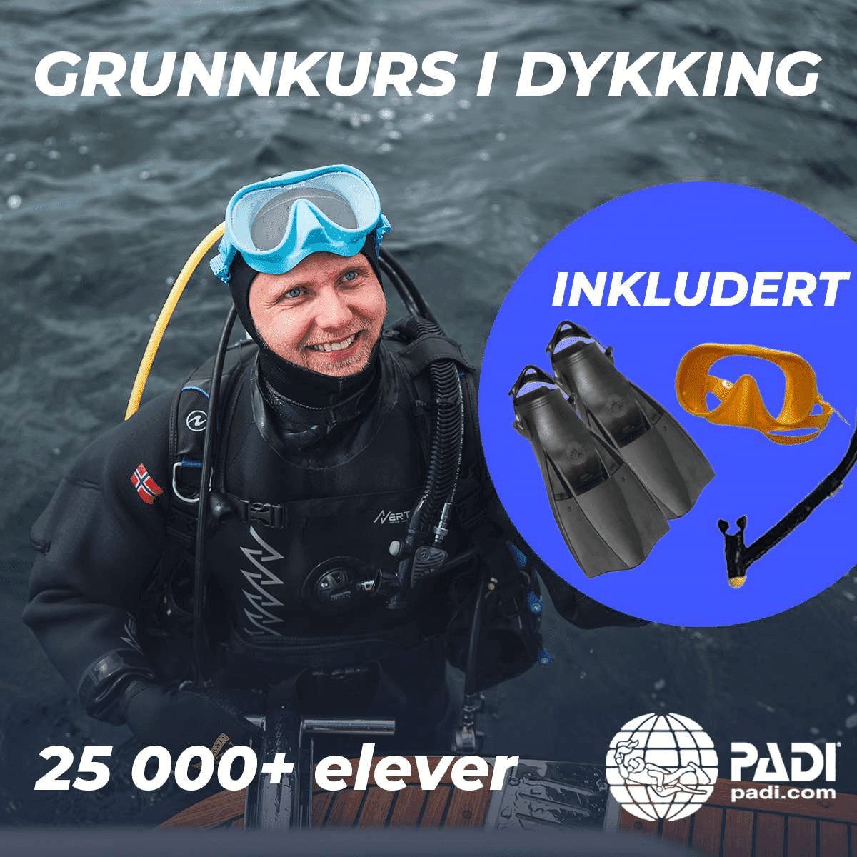Grunnkurs i Dykking - Open Water Diver Uke 43 (20. okt til 26. okt)