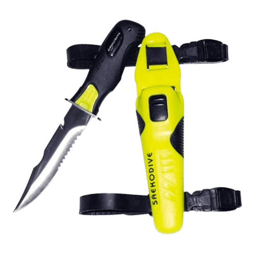 Saekodive Stål kniv Gul