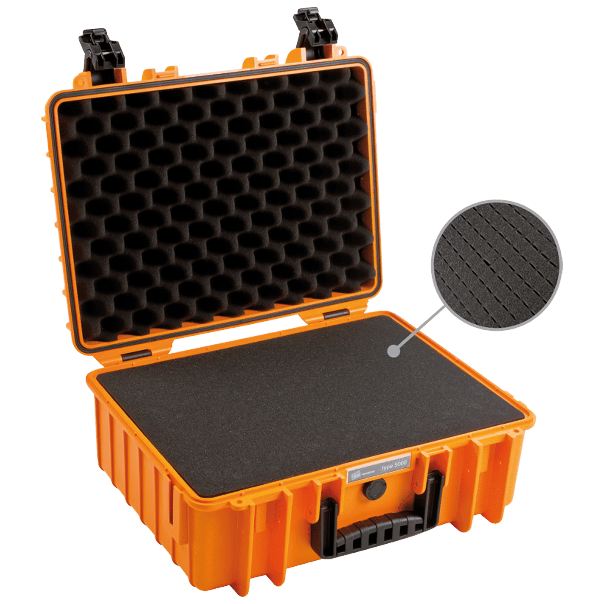 B&amp;W Outdoor Cases Type 5000 Hard Case med skuminnlegg ORANGE