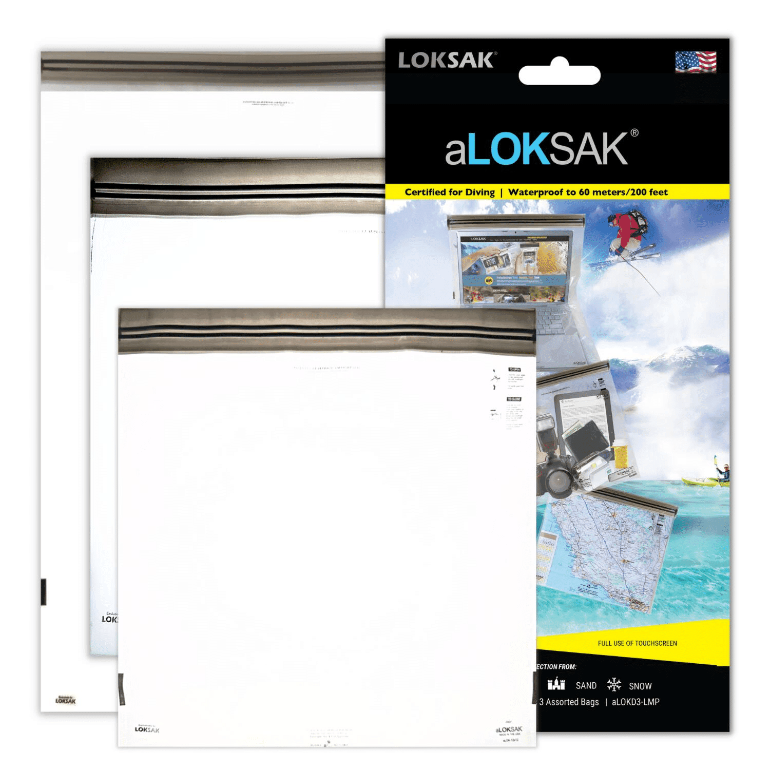 Aloksak Vanntette poser 3 stk 15,24 X 30,48 cm.