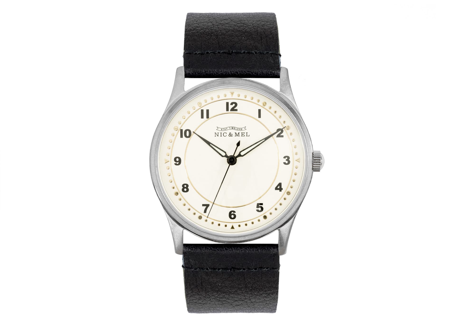 LEE, Black Leather, Wristwatch
