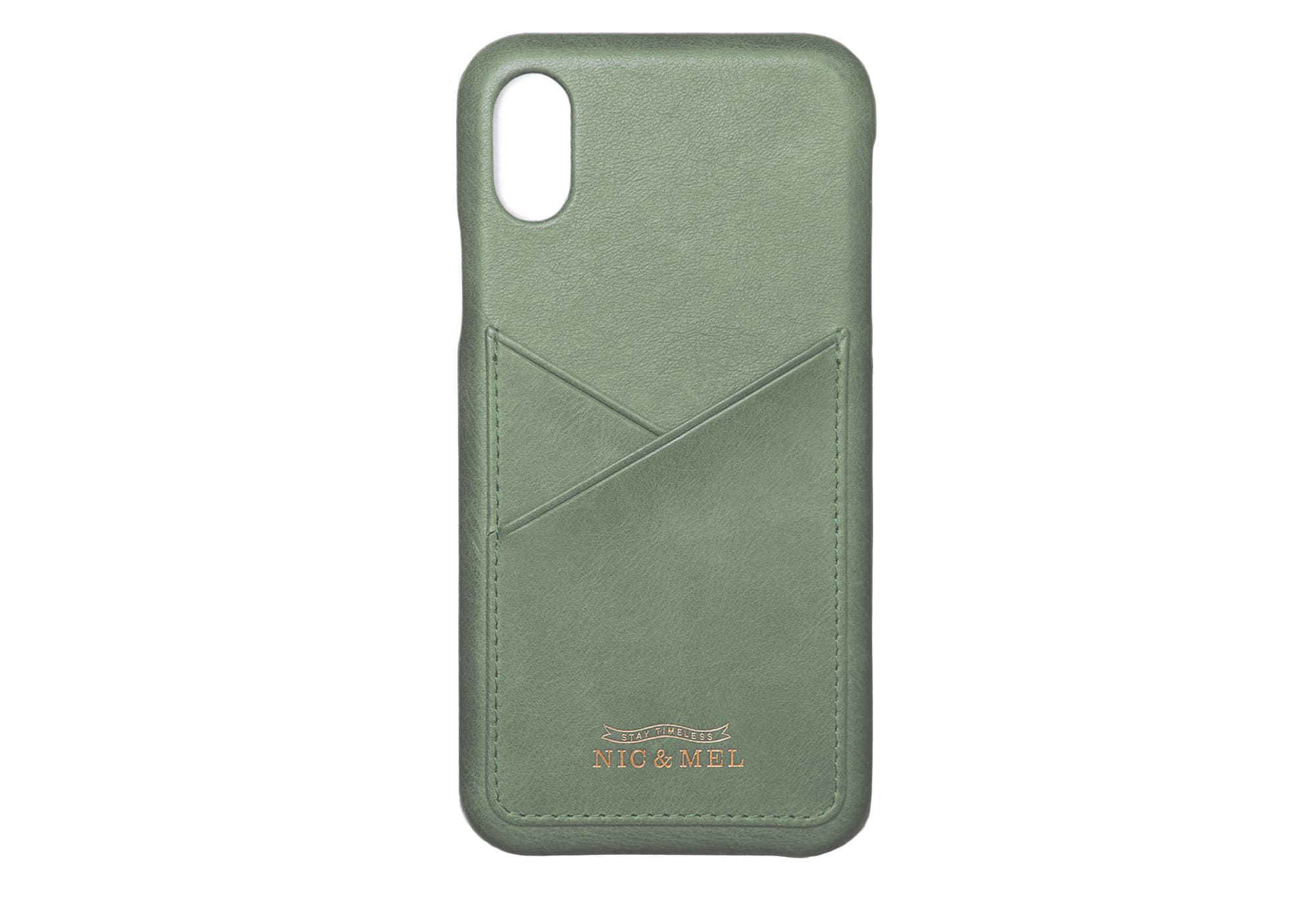 JIM BACKCASE Green Leather iPhone X