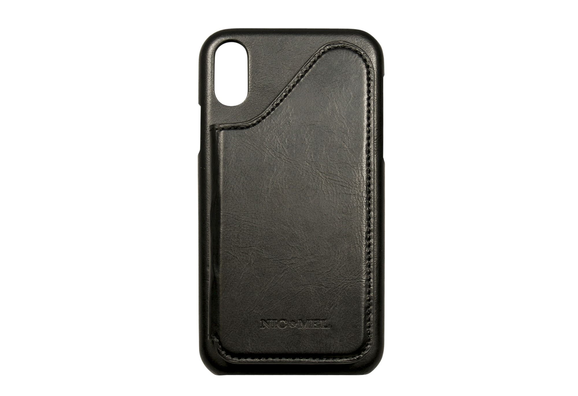 COREY PHONE WALLET Black Leather iPhone XR