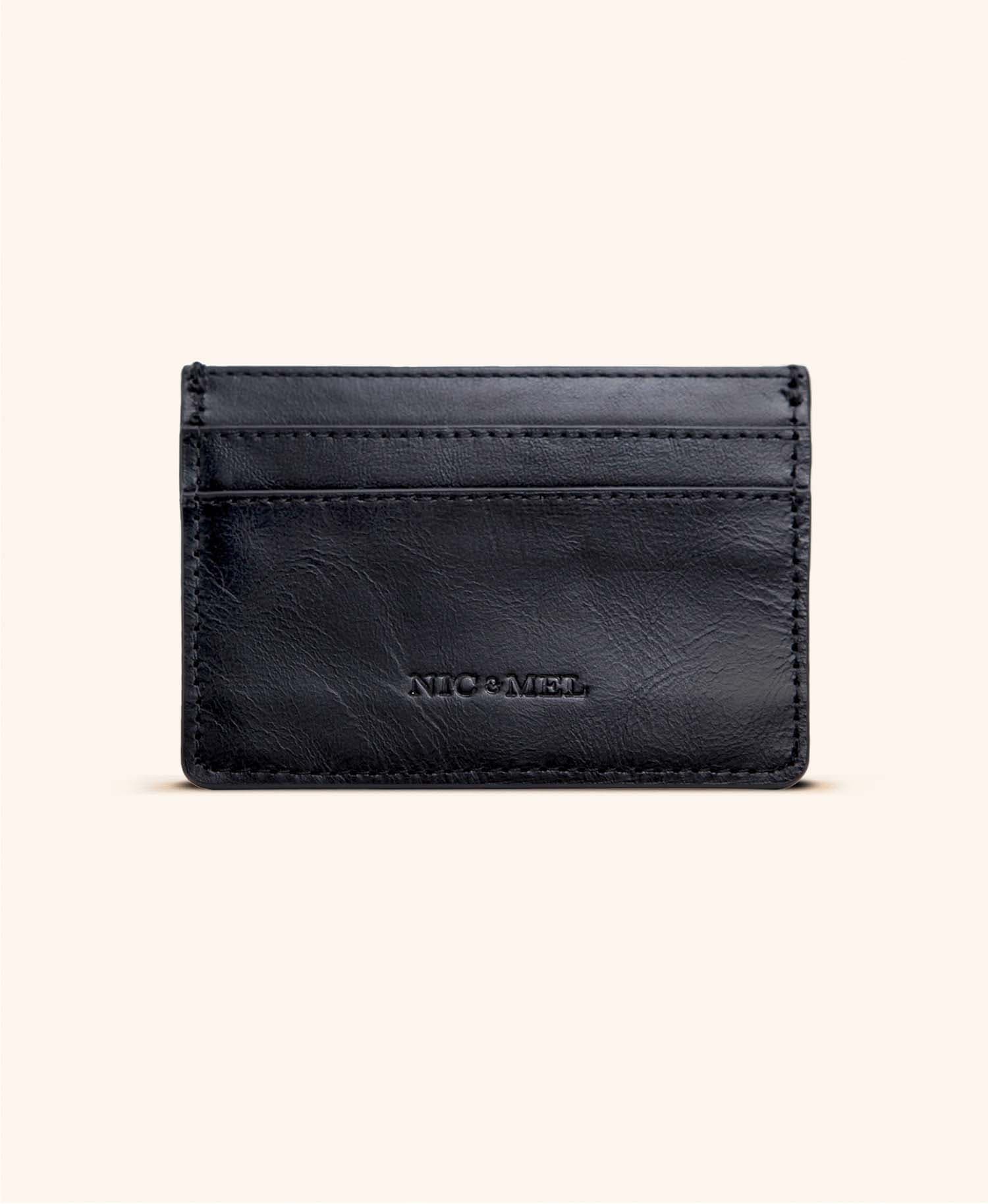 CALE CARD WALLET Black Leather