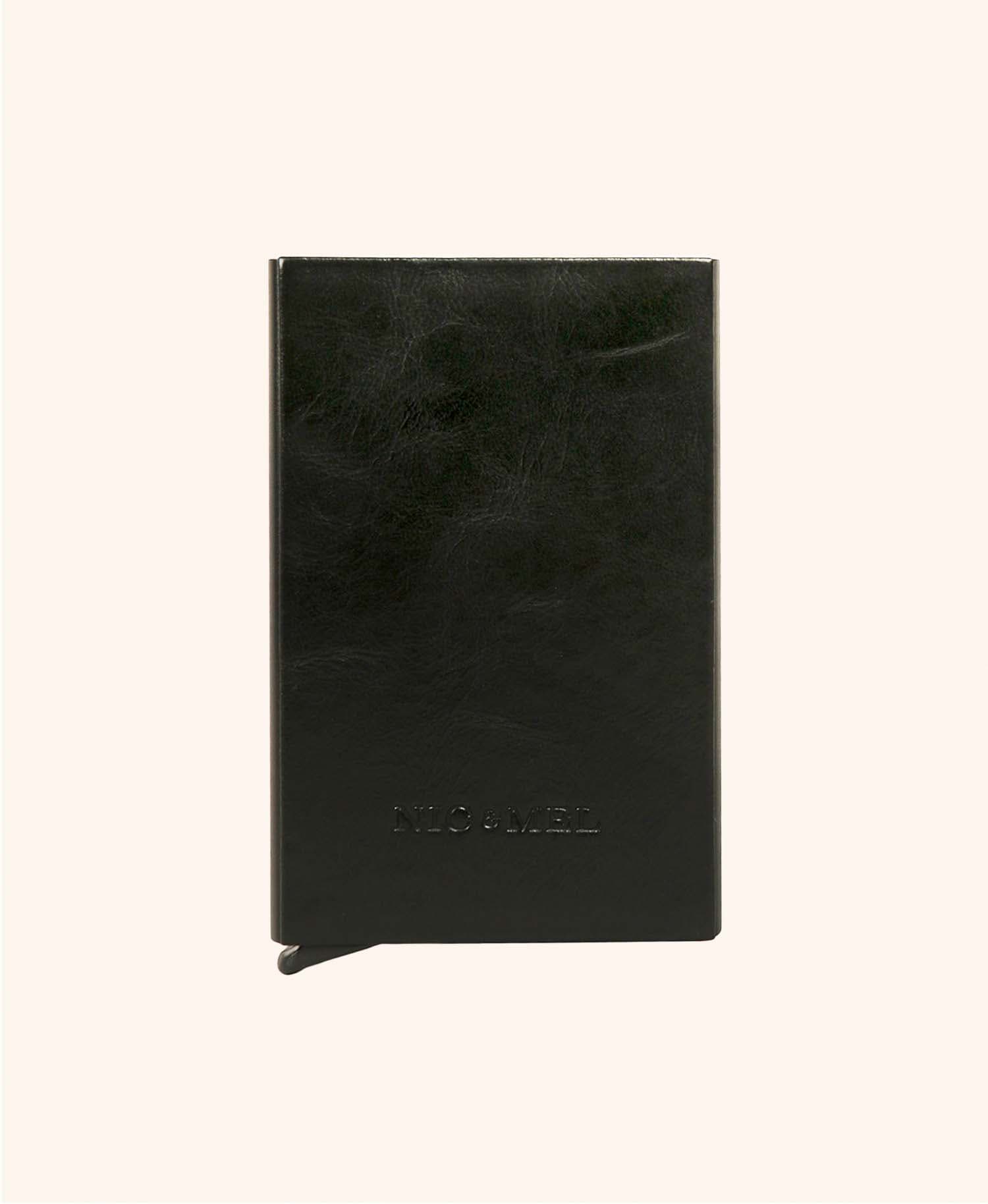 DANY SECURE CARD WALLET Black Leather