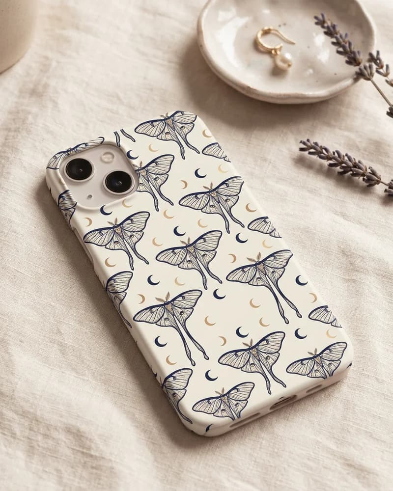 Moth + moon case